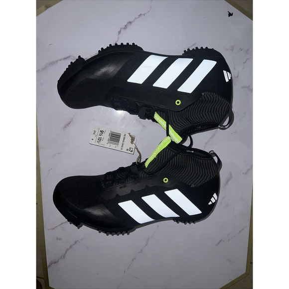 Adidas The Gravel 2.0 Cycling Shoes Black White Mens Size 9.5 Clipless HQ9034 - Picture 2 of 7